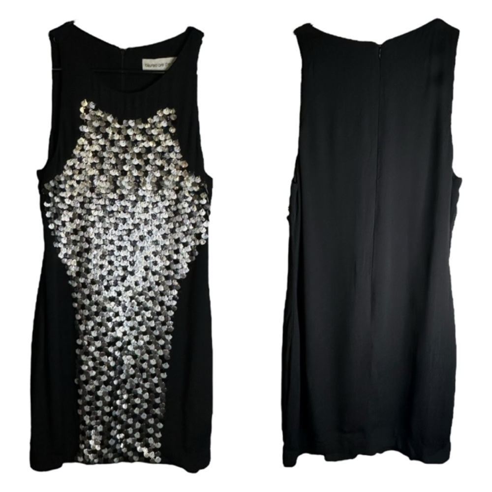 Blessed Are‎ The Meek Dress Black Silver Sequin Sparkly Cocktail Size 0 NWT